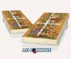 "New Hampshire - State Illustration Motif" Cornhole Set